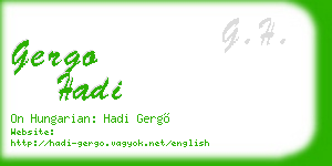 gergo hadi business card